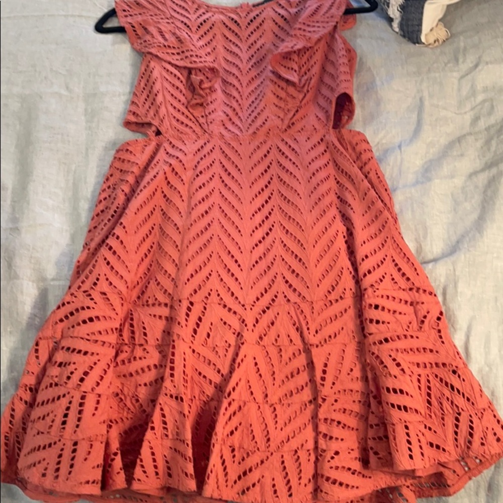 Salmon colored dress